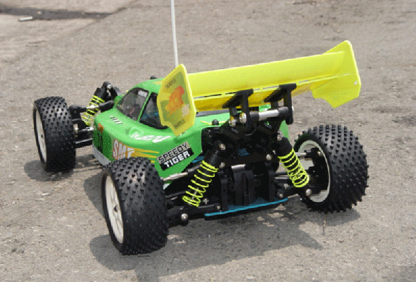 rc nitro offroad buggy back